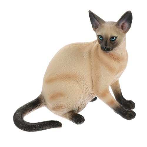 Abaodam Geburtstagsgeschenk für Jungen süße Katze Foto-Requisite Ornament Kinderspielzeug Simulationskatzenverzierung gefälschtes Katzenmodell die Katze Kätzchen Siamesische Katze Statue von Abaodam