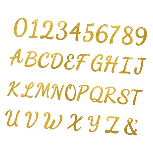 Abaodam Glitzerpuder Dekoration Goldene Buchstaben Geburtstagsparty Dekoration Große Buchstaben Für Partys Zum Aufbügeln Glitzernde Individuelle Geburtstagsschilder von Abaodam