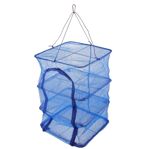 Abaodam Hängendes Fischernetz Nylon Mehrschichtiges Garnelen-Fisch-trockennetz Faltbarer Korbtrockner Obst-hängekäfig Schnell Trocknende Netzkonstruktion von Abaodam