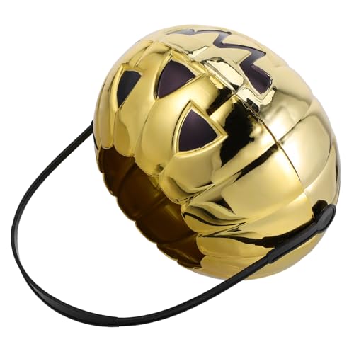 Abaodam Halloween Kürbis Süßigkeitenkorb aus Kunststoff mit Henkel Kinderfreundlicher Leichter Trick Treat Behälter in Gold Vielseitig Einsetzbarer Party Deko und Großzügiger Abaodam Halloween Kürbis Süßigkeitenkorb aus Kunststoff mit Henkel Kinderfreundlicher Leichter Trick Treat Behälter in Gold Vielseitig Einsetzbarer Party Deko und Großzügiger von Abaodam
