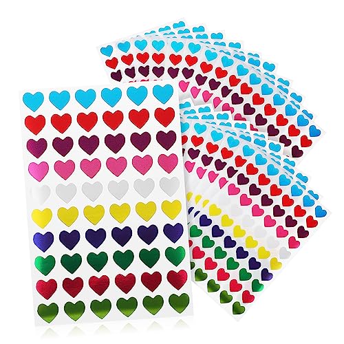 Abaodam Herz Sticker 50 Herzförmige Belohnungssticker Bunte Selbstklebende Aufkleber Für Und Dekoration Ideal Für Scrapbooking Bastelprojekte Und Sticker Hochzeit von Abaodam