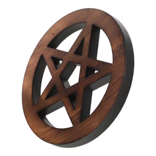 Abaodam Holz Pentagramm Ornament Für Metaphysische Wanddekoration Einzigartiges Ritual Zubehör Für Altar Und Zeremonien Für Spirituelle Praktiken Und Tischdekoration Hellbraun Abaodam Holz Pentagramm Ornament Für Metaphysische Wanddekoration Einzigartiges Ritual Zubehör Für Altar Und Zeremonien Für Spirituelle Praktiken Und Tischdekoration Hellbraun von Abaodam