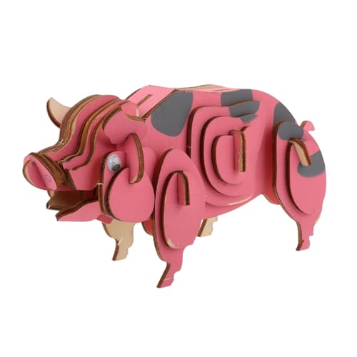 Abaodam Holzpuzzle holzspielzeug interaktives Holzmodell kreatives pädagogisches Tierpuzzle zusammensetzen DIY Animal Puzzle Holzbausätze für Rosa Abaodam Holzpuzzle holzspielzeug interaktives Holzmodell kreatives pädagogisches Tierpuzzle zusammensetzen DIY Animal Puzzle Holzbausätze für Rosa von Abaodam