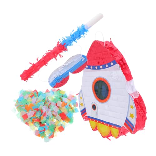 Abaodam Kinder-raketen-piñata Für Geburtstagsspiele, Weltraum-party-dekorationen Mit Augenbinde, Fledermaus-konfetti, Partyzubehör Zum Thema Weltraum Für Mädchen Und Jungen Abaodam Kinder-raketen-piñata Für Geburtstagsspiele, Weltraum-party-dekorationen Mit Augenbinde, Fledermaus-konfetti, Partyzubehör Zum Thema Weltraum Für Mädchen Und Jungen von Abaodam