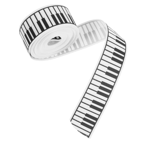 Abaodam Klavierband Geschenkband zum Geburtstag Musiknotenband bedrucktes Band Abschlussbänder Flachdraht Wickelband Jubiläumsband Urlaub verdrahtetes Band Bauernbänder Musikband Polyester von Abaodam