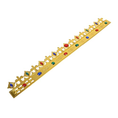 Abaodam Kopfschmuck Kronparty Königskrone Queens Crown Halloween -krone Mittelalterliche Cosplay-krone Königskostüm Krone Mittelalterlicher Kronenhut Golden Stoff von Abaodam