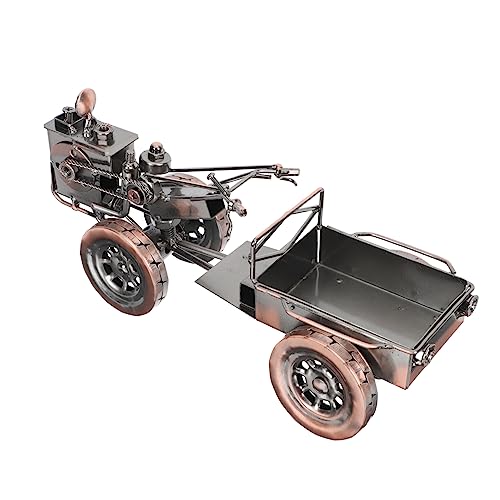 Abaodam Kreative Traktor-Dekoration Aus Eisen Retro Handtraktor Modell Für Tisch Fensterbank Und Charmante Fotorequisiten Für Zuhause Und Garten Antikes Design Antikbronze von Abaodam