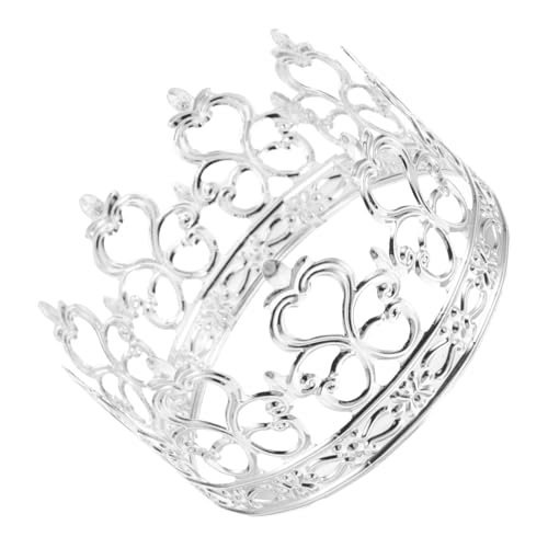 Abaodam Kronenkuchen Dekorieren -blumenkrone Prinzessin Krone Tortenaufsatz Mini-kronen Für Blumensträuße Kronen-tortenaufsatz Silber Kronenschmuck Cake Toper Crown Silver Eisenblech von Abaodam