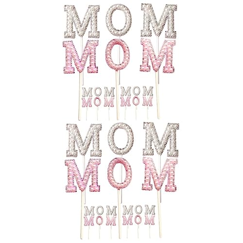 Abaodam Letras Mom-Kuchenkarte, Muttertagsparty, Ornament, Kuchendekoration, Perlenkuchendekoration, Strasssteine, Cupcake-Topper, Muttertag, Party, Cupcake-Topper, Mutter, Perle, Cupcake-Dekoration Abaodam Letras Mom-Kuchenkarte, Muttertagsparty, Ornament, Kuchendekoration, Perlenkuchendekoration, Strasssteine, Cupcake-Topper, Muttertag, Party, Cupcake-Topper, Mutter, Perle, Cupcake-Dekoration von Abaodam