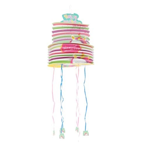 Abaodam Mini-Pull-Pina Spielzeug komfetti pendants klappts pinatta Party für Cupcakes Geburtstagsfestdekoration Zuglinie Pinata draussen schmücken Anhänger Draht ziehen Kind Piñata Papier von Abaodam