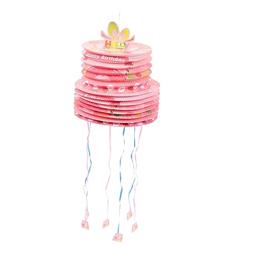 Abaodam Mini-Pull-Pina Cupcake-Piñata Zuglinie Pinata Abs Spielzeug komfetti Geburtstagsfestdekoration Partyspiel-Requisiten Karton Draht ziehen Partybedarf schmücken Kind Spiel Requisiten von Abaodam