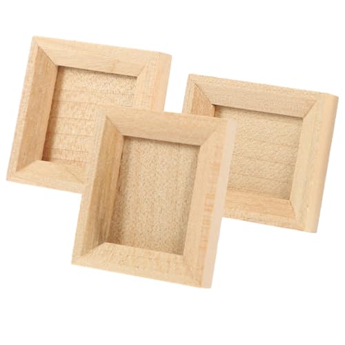 Abaodam Miniatur-Bilderrahmen aus Holz, blanko, für Puppenhaus-Dekoration, vertikal, horizontal, für Mikro-Foto-Display und Basteln, 3 Stück Abaodam Miniatur-Bilderrahmen aus Holz, blanko, für Puppenhaus-Dekoration, vertikal, horizontal, für Mikro-Foto-Display und Basteln, 3 Stück von Abaodam