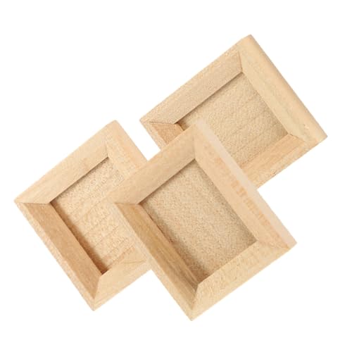 Abaodam Miniatur-bildständer Mini-Rahmen Für Schmuck Miniatur-fotodisplay Mini-Holz-bilderrahmen Zum Basteln von Abaodam