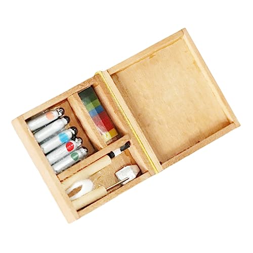 Abaodam Miniatur-malkasten-Spielzeug – Aus Holz Gefertigt Perfekt Für Die Dekoration Von Miniaturhäusern Lehrreich Für Kinder von Abaodam