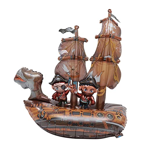 Abaodam Piraten Schiff Folienballon Aufblasbar Stehende Geburtstagsparty Dekoration Aluminiumfolie Luftballon für Piraten Motto und Kindergeburtstag Abaodam Piraten Schiff Folienballon Aufblasbar Stehende Geburtstagsparty Dekoration Aluminiumfolie Luftballon für Piraten Motto und Kindergeburtstag von Abaodam