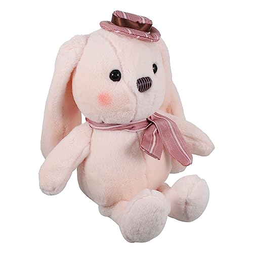 Abaodam Plüsch-Kaninchen-Puppe Plüschtiere Cartoon Beschwichtigendes Hasenspielzeug Kuschelkissen Für Kinder Häschen-Statue Osterhasenzwerge Mädchen Beruhige Das Kaninchen Plüschstoff Rosa von Abaodam