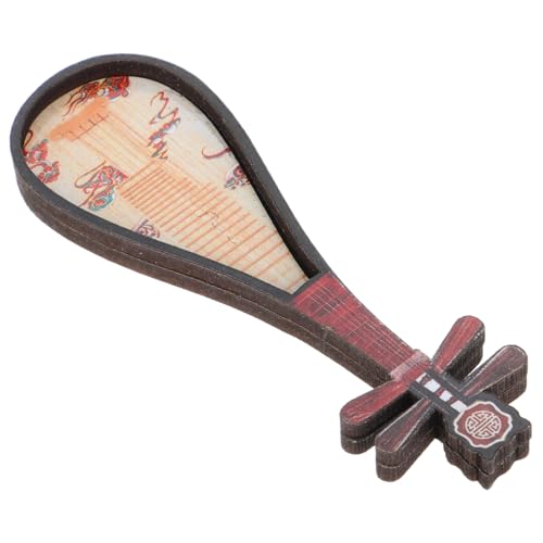 Abaodam Puppenhaus-Instrumente Chinesisches Lautenmodell Puppenhaus Musik Requisite Authentisches chinesisches Instrument für Puppenhaus Mini-Instrumentenmodelle Miniatur Gitarre Holz von Abaodam