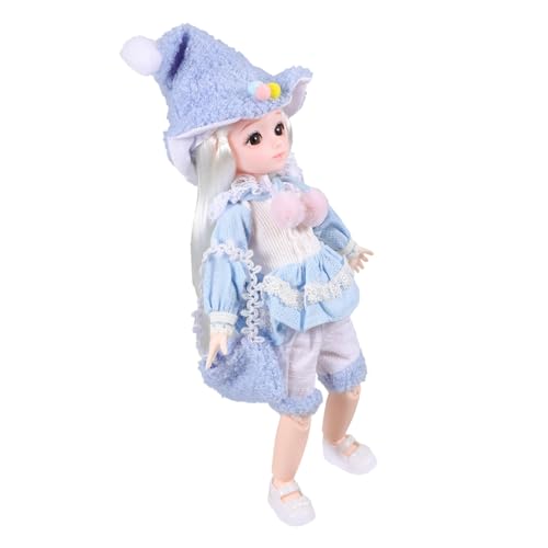 Abaodam Realistisches Kawaii-puppenspielzeug-Set 30 cm Puppe Mit Kleidung Hut Weihnachtspuppe Für Mädchen von Abaodam