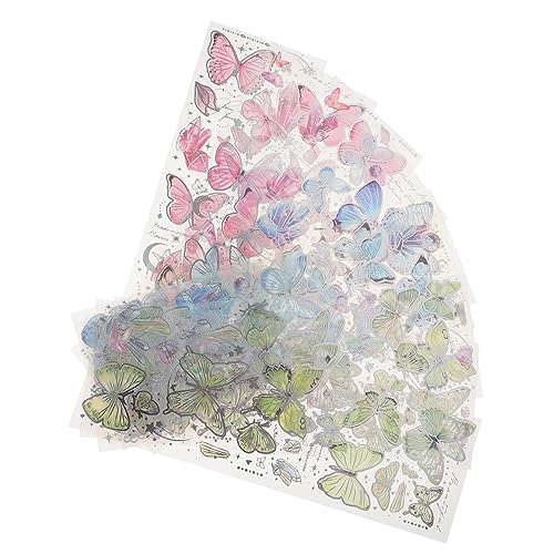 Abaodam Sticker-Set Für Scrapbooking 9 Bögen Mit Einzigartigen Schmetterlings-aufklebern Goldfolien-Aufkleber Für Handkonten Und Bastelprojekte Abaodam Sticker-Set Für Scrapbooking 9 Bögen Mit Einzigartigen Schmetterlings-aufklebern Goldfolien-Aufkleber Für Handkonten Und Bastelprojekte von Abaodam