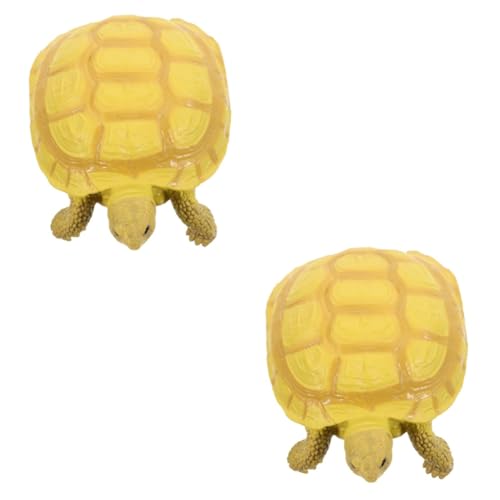 Abaodam Tiere 2St Schildkrötenmodell Statue Tier Spielzeuge Spielzeugschildkröte Modelle von Landschildkröten künstlich schmücken Dekorationen Zubehör Kind Plastik Plastiktiere von Abaodam