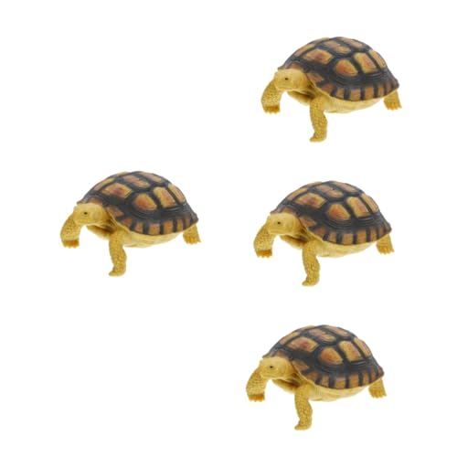 Abaodam Tiere 4 Stück Schildkrötenmodell Statue Tier Spielzeuge Landschildkröte kognitives Spielzeug Spielzeugschildkröte künstlich Zubehör Ornamente schmücken Kind Plastik Plastiktiere von Abaodam