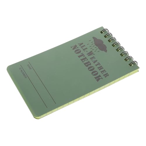 Abaodam Wasserdichte klebrige Noten Multifunktions-Notebook notizbuch Hefte für die Schule Notizblock lernen Zeitschrift Tagebuch Notizblock Spiralnotenbuch Papier Green von Abaodam