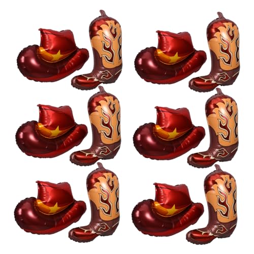 Abaodam Western Party Luftballons Teiliges Folienballons Cowboyhut und Stiefel Langlebige Farbbeständige Western Dekoration für Indoor und Outdoor Geburtstagspartys Abaodam Western Party Luftballons Teiliges Folienballons Cowboyhut und Stiefel Langlebige Farbbeständige Western Dekoration für Indoor und Outdoor Geburtstagspartys von Abaodam