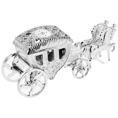 Abaodam hochzeit candy box Kutsche Schmuckschatulle Silberne Kutsche Kürbis süßigkeite -box Mittelstücke Für Tische Dekoration Bonbonhalter Für Die Königliche Wagen Zylinder Braut Haushalt von Abaodam