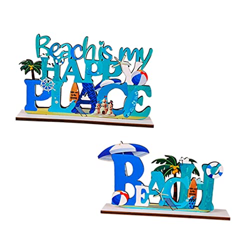 Abaodam Holz-alphabet-ornamente Holzscheiben-ornamente Basteldekore Buchstaben-dekore Haushaltsdekor Für Den Schreibtisch Strand von Abaodam