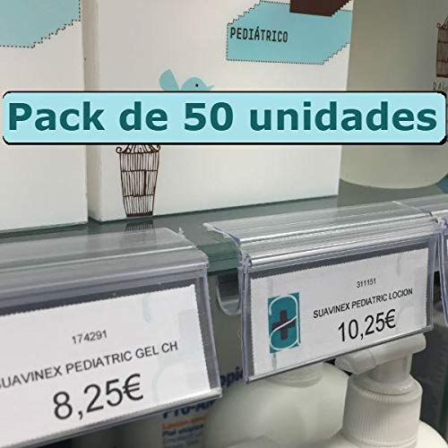 Set mit 50 Schreibtafeln für Glasböden, Preisschilder 30 x 65 mm, transparente Etiketten, Preisschilder, Regalhalter, Etikettenhalter Set mit 50 Schreibtafeln für Glasböden, Preisschilder 30 x 65 mm, transparente Etiketten, Preisschilder, Regalhalter, Etikettenhalter von ABARNOM
