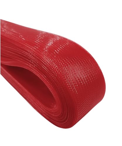 Abbaoww 45,7 m, weiches Rosshaargeflecht für Polyester, Nähen, Hochzeitskleid, Tanzkleider, Kleiderzubehör, Rot Abbaoww 45,7 m, weiches Rosshaargeflecht für Polyester, Nähen, Hochzeitskleid, Tanzkleider, Kleiderzubehör, Rot von Abbaoww