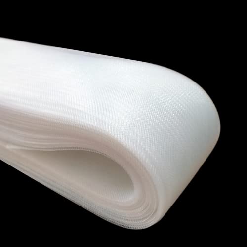 Abbaoww 45,7 m weiches weißes Rosshaargeflecht, 5 cm breit, zum Nähen, Hochzeitskleid, Tanz, formelle Kleider, Accessoires, Rock, Formung, Besatz Abbaoww 45,7 m weiches weißes Rosshaargeflecht, 5 cm breit, zum Nähen, Hochzeitskleid, Tanz, formelle Kleider, Accessoires, Rock, Formung, Besatz von Abbaoww