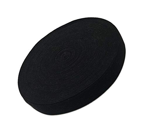 Abbaoww Baumwoll-Köperband, 50 Yards, 5 cm, weiches natürliches Gurtband, Fischgrätenband, zum Nähen und Basteln, Schwarz Abbaoww Baumwoll-Köperband, 50 Yards, 5 cm, weiches natürliches Gurtband, Fischgrätenband, zum Nähen und Basteln, Schwarz von Abbaoww