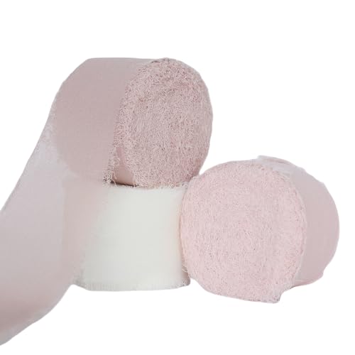 Abbaoww Chiffonband, 3,8 cm x 27,7 m, handgefertigt, Fransenband, Chiffon-Seidenband für Hochzeitseinladungen, Brautsträuße, Geschenkverpackungen, Basteln, Heimdekoration Abbaoww Chiffonband, 3,8 cm x 27,7 m, handgefertigt, Fransenband, Chiffon-Seidenband für Hochzeitseinladungen, Brautsträuße, Geschenkverpackungen, Basteln, Heimdekoration von Abbaoww