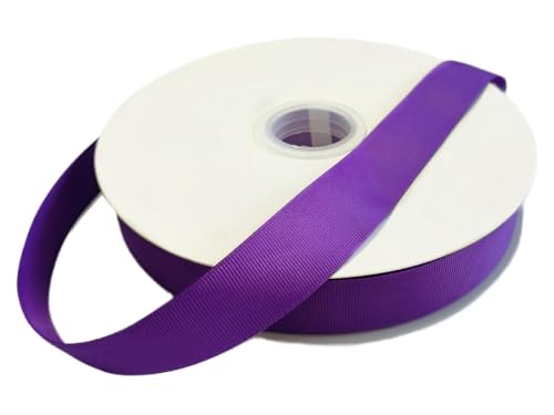 Abbaoww Solides violettes Ripsband, 2,5 cm x 91,4 m, violettes Band für Geschenke, Verpacken, Hochzeitsdekoration, Basteln, Nähen, Schleife, Haarreif, Zubehör (lila) von Abbaoww