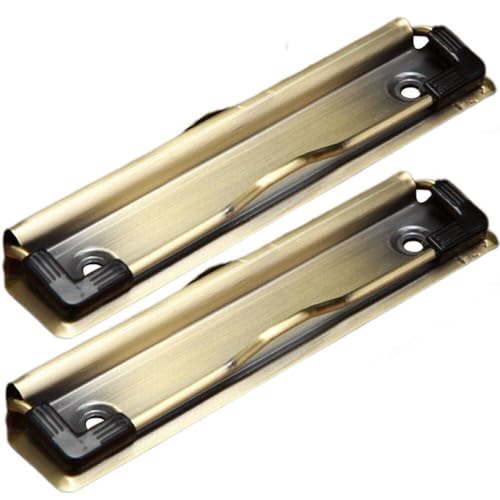 Abbdbd 2 Stück Montierbare Klemmbrett-Clips, Metall-klemmbretter, Dokumentenablage-Clips Für Büro, Schulbedarf Abbdbd 2 Stück Montierbare Klemmbrett-Clips, Metall-klemmbretter, Dokumentenablage-Clips Für Büro, Schulbedarf von Abbdbd