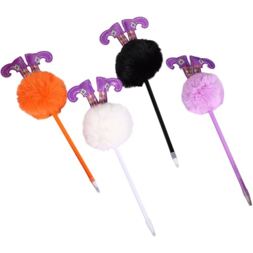 Abbdbd 4 Stück Halloween-stifte, Kürbis, Geist, Fledermaus, Hexenbeine, Stifte, Plüsch-bommel, Kugelschreiber, Neuartige Schreibstifte Für Schule, Büro, Partygeschenke Abbdbd 4 Stück Halloween-stifte, Kürbis, Geist, Fledermaus, Hexenbeine, Stifte, Plüsch-bommel, Kugelschreiber, Neuartige Schreibstifte Für Schule, Büro, Partygeschenke von Abbdbd