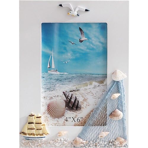 Abbdbd Maritimer Bilderrahmen Aus Holz Meeresornamenten, Skulpturaler Vintage-fotohalter, Kunstdekoration Abbdbd Maritimer Bilderrahmen Aus Holz Meeresornamenten, Skulpturaler Vintage-fotohalter, Kunstdekoration von Abbdbd