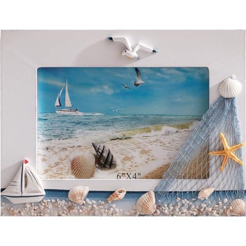 Abbdbd Maritimer Bilderrahmen Aus Holz Meeresornamenten, Skulpturaler Vintage-fotohalter, Kunstdekoration Abbdbd Maritimer Bilderrahmen Aus Holz Meeresornamenten, Skulpturaler Vintage-fotohalter, Kunstdekoration von Abbdbd