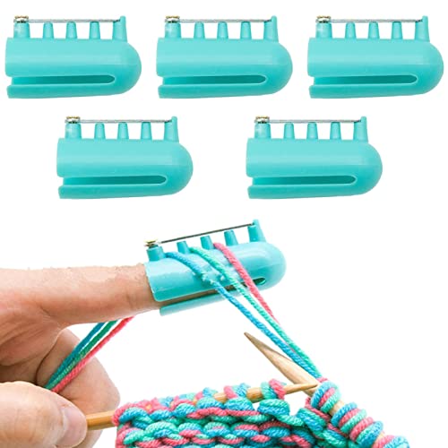 Abbto 5 Stück Häkel-Fingerführungen | Garnführungen Nähzubehör - Wollpullover Strickwerkzeug Garnführungen Finger Splitter Ring für Fingerhut (5 Stück) von Abbto