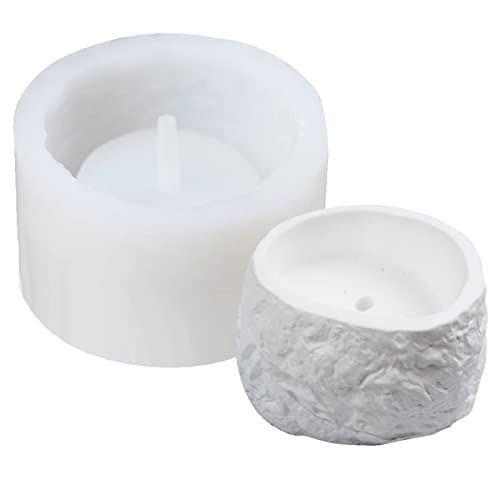 Abbto 5 Stück Topfformen aus Silikon, handgefertigte Silikonform für Blumentöpfe, Bastelform für Epoxidharz, Beton, Ton, Aromatherapie, Kerze, Seife, Stifthalter von Abbto
