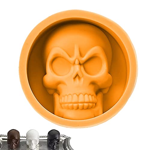 Abbto Kerzenformen Skelett Halloween - Silikonform mit Totenkopf für Lebensmittel für Kunsthandwerk aus Harz, DIY-Set mit Skelettkopf, Epoxidharzgießformen Abbto Kerzenformen Skelett Halloween - Silikonform mit Totenkopf für Lebensmittel für Kunsthandwerk aus Harz, DIY-Set mit Skelettkopf, Epoxidharzgießformen von Abbto