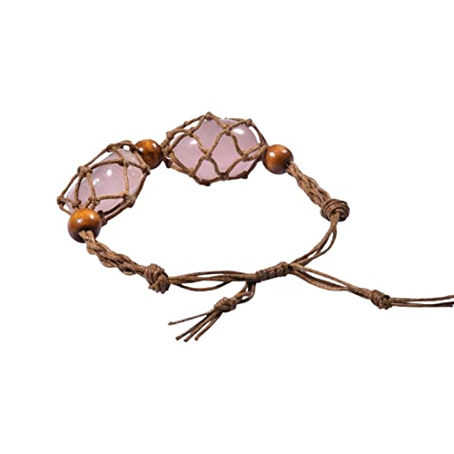 Abbto Kristallarmband Kordel, Ersatzarmbänder aus Seil mit leeren Spiralkäfigen mit Edelsteinen – verstellbare Halterung aus Kristallnetz für Halsketten mit DIY-Anhänger Abbto Kristallarmband Kordel, Ersatzarmbänder aus Seil mit leeren Spiralkäfigen mit Edelsteinen – verstellbare Halterung aus Kristallnetz für Halsketten mit DIY-Anhänger von Abbto