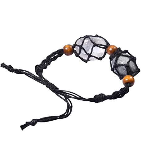 Abbto Kristallarmband Kordel – Leerer Steinhalter | Käfig für verstellbare Kordel, Fischnetzarmbänder Kabel für Halskette aus Stein DIY Armband, Armbandhalter Abbto Kristallarmband Kordel – Leerer Steinhalter | Käfig für verstellbare Kordel, Fischnetzarmbänder Kabel für Halskette aus Stein DIY Armband, Armbandhalter von Abbto