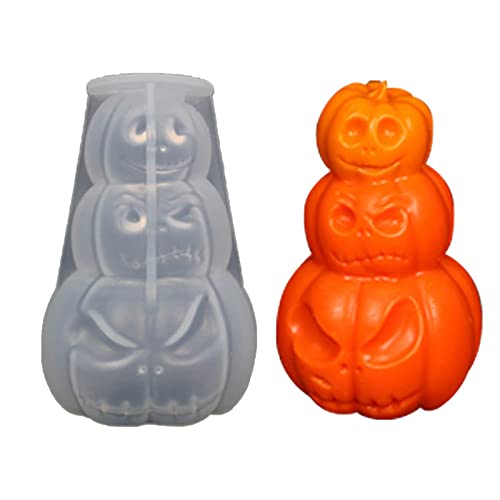 Abbto Kürbisform aus Silikon, Thanksgiving, gruselige Halloween-Seifenform, Kürbisseifenform für Thanksgiving-Dekorationen, Schokoladenherstellung von Abbto