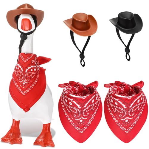 Abbylike 2 Set Western Cowboy Mini Schreibtisch Gans Outfits 17,8 cm magnetische Gans Statue Schlüsselanhänger Kleidung für Tischdekoration, Schwarz, Braun, Rot Abbylike 2 Set Western Cowboy Mini Schreibtisch Gans Outfits 17,8 cm magnetische Gans Statue Schlüsselanhänger Kleidung für Tischdekoration, Schwarz, Braun, Rot von Abbylike