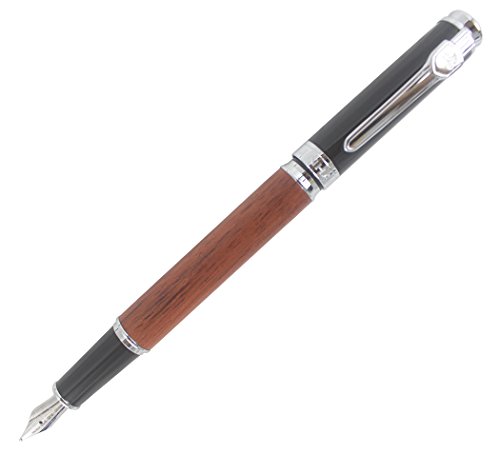 Abcsea Edle Echte Holz Füllfederhalter Mittlere Spitze Vintage-stil - Rotes Holz von Abcsea