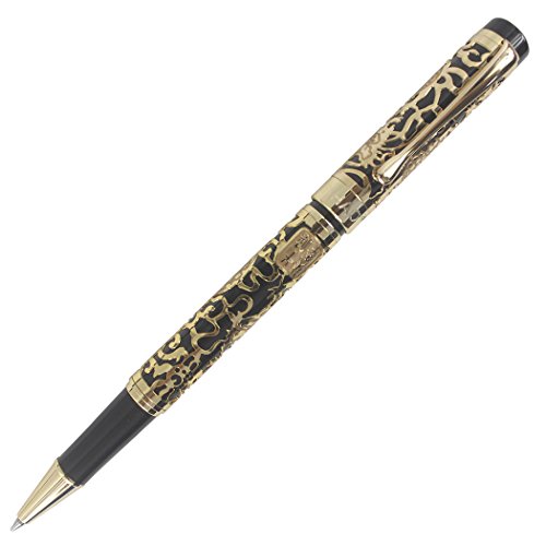 Abcsea Goldener Chinesischer Drache Geprägt Kugelschreiber - schwarz von Abcsea