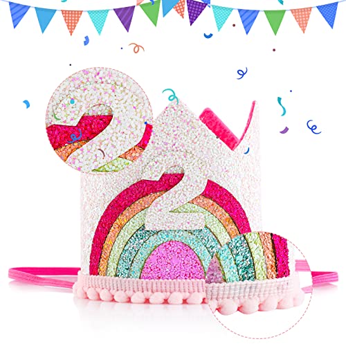 Abeillo 2 Jahr Geburtstagskrone Baby, Geburtstag Krone Prinzessin,Einstellbare Geburtstagkrone Haarband,Baby Krone für Baby Geburtstag Party Kinder Partyhüte Deko(Rainbow) Abeillo 2 Jahr Geburtstagskrone Baby, Geburtstag Krone Prinzessin,Einstellbare Geburtstagkrone Haarband,Baby Krone für Baby Geburtstag Party Kinder Partyhüte Deko(Rainbow) von Abeillo