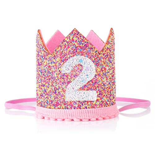 2 Jahr Geburtstagskrone Baby,Baby Mädchen Prinzessin Mädchen 2 Jahre Geburtstag Krone,Verstellbare 2. Geburtstag Hut Baby Krone für Baby Mädchen zweiten Geburtstag Party,Kinder Partyhüte Party Deko 2 Jahr Geburtstagskrone Baby,Baby Mädchen Prinzessin Mädchen 2 Jahre Geburtstag Krone,Verstellbare 2. Geburtstag Hut Baby Krone für Baby Mädchen zweiten Geburtstag Party,Kinder Partyhüte Party Deko von Abeillo